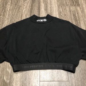 Heron Preston Crop Turtleneck T Shirt